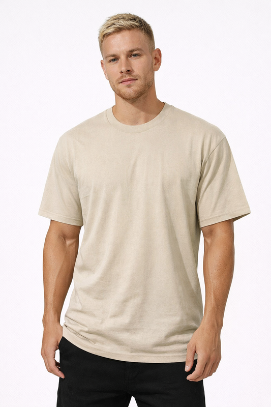 100% Cotton T-Shirt – Sand (Beige)