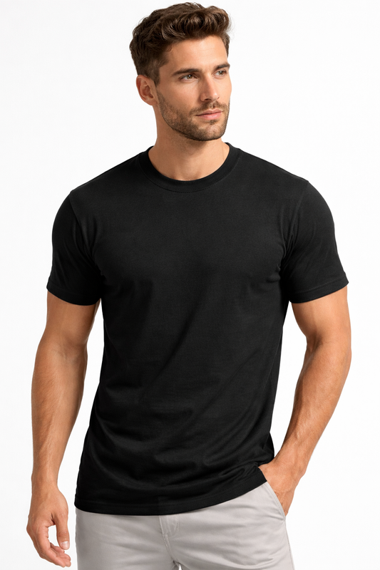 100% Cotton T-Shirt – Black
