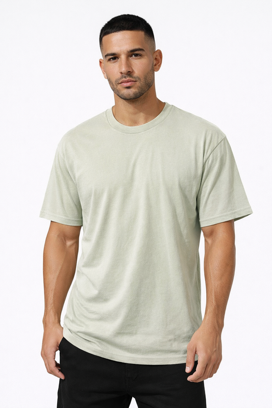 Heavy Cotton T-Shirt – Sage Mint (Verde Salvia)